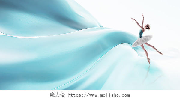蓝色女神节女王节三八妇女节舞蹈跳舞芭蕾丝绸漂亮背景背景素材